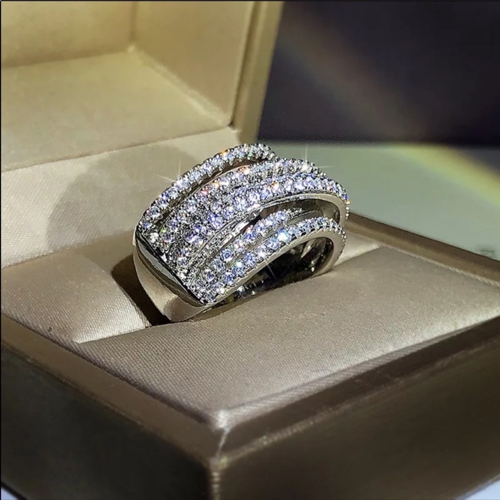 New Wide 925 Sterling Silver Women Rings - Picture 2 of 5